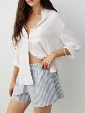 AYR Blue Striped Shorts